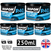 5X Isopon P40 Body Filler 250ml Body Filler